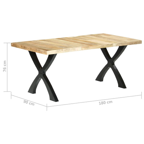 Rustika Rowe -  Dining Table 180x90x76 cm Solid Mango Wood